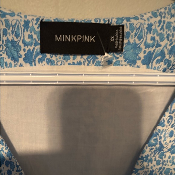 Minkpink Pleasantville Blue Skater Dress Floral Mini Size XS - Picture 4 of 6